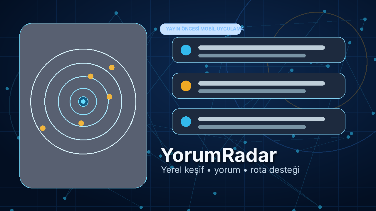 YorumRadar — Yerel Keşif, Yorum ve Rota Destekli Mobil Uygulama